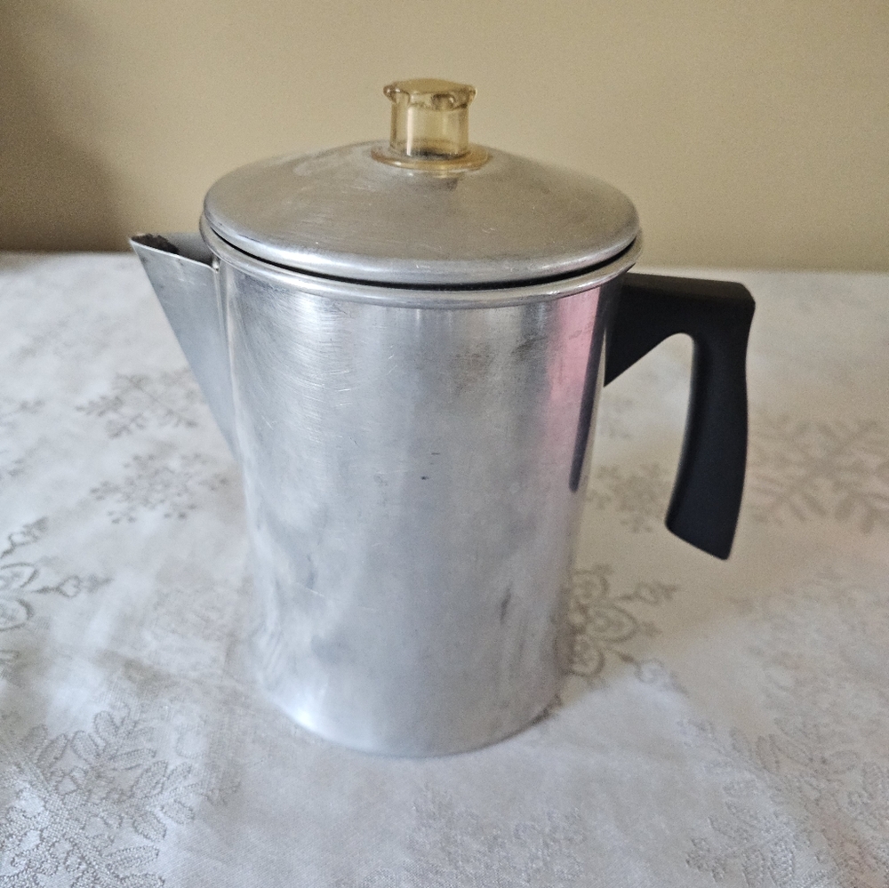 Mirro Vintage Coffee Making Pot Percolator Alumium 7 Cup Great For Camping